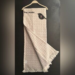 🎁Piscatextil Made in Portugal Throw Blanket - Ivory and Gray 100% Cotton